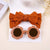 Simple Style Solid Color Bow Knot Nylon Hair Band 2 Piece Set