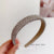 Simple Style Solid Color Cloth Handmade Inlay Rhinestones Hair Band