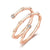 Simple Style Solid Color Copper Plating Inlay Artificial Diamond Rings 1 Piece