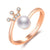 Simple Style Solid Color Copper Plating Inlay Artificial Diamond Rings 1 Piece