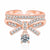 Simple Style Solid Color Copper Plating Inlay Artificial Diamond Rings 1 Piece