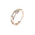 Simple Style Solid Color Copper Plating Inlay Artificial Diamond Rings 1 Piece