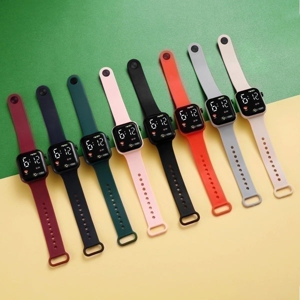 Minimalist Solid Color Hook Electronic Women's Watches