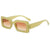 Simple Style Solid Color Leopard Ac Oval Frame Full Frame Women's Sunglasses