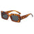 Simple Style Solid Color Leopard Ac Oval Frame Full Frame Women's Sunglasses