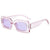 Simple Style Solid Color Leopard Ac Oval Frame Full Frame Women's Sunglasses