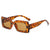 Simple Style Solid Color Leopard Ac Oval Frame Full Frame Women's Sunglasses