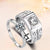 Simple Style Solid Color Metal Plating Inlay Zircon White Gold Plated Couple Open Ring