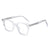 Simple Style Solid Color Pc Oval Frame Full Frame Optical Glasses