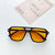 Minimalist Solid Color Pc Resin Square Full Frame Women's Sunglasses