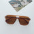 Minimalist Solid Color Pc Resin Square Full Frame Women's Sunglasses