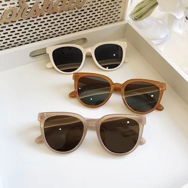 Simple Style Solid Color Pc Round Frame Full Frame Women's Sunglasses