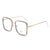 Simple Style Solid Color Pc Square Full Frame Optical Glasses