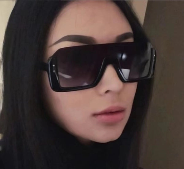 Simple Style Solid Color Pc Square Half Frame Women's Sunglasses