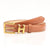 Simple Style Solid Color Pu Leather Alloy Women's Leather Belts 1 Piece