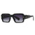 Simple Style Solid Color Resin Square Full Frame Glasses