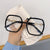 Simple Style Solid Color Resin Square Full Frame Optical Glasses