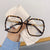 Simple Style Solid Color Resin Square Full Frame Optical Glasses