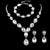 Simple Style Solid Color Rhinestone Inlay Zircon Jewelry Set