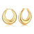 Simple Style Solid Color Stainless Steel Gold Plated Earrings 1 Pair