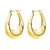 Simple Style Solid Color Stainless Steel Gold Plated Earrings 1 Pair