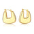 Simple Style Solid Color Stainless Steel Gold Plated Earrings 1 Pair