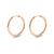 Simple Style Solid Color Stainless Steel Hoop Earrings 1 Pair