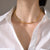 Simple Style Solid Color Stainless Steel Plating 18k Gold Plated Necklace