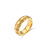 Simple Style Solid Color Stainless Steel Plating 18k Gold Plated Rings