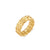 Simple Style Solid Color Stainless Steel Plating 18k Gold Plated Rings