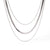 Simple Style Solid Color Stainless Steel Plating 18k Gold Plated Three Layer Necklace