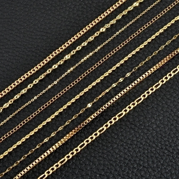 Simple Style Solid Color Stainless Steel Plating Gold Plated Choker