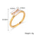 Simple Style Solid Color Stainless Steel Plating Inlay Pearl Zircon 18k Gold Plated Rings