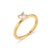 Simple Style Solid Color Stainless Steel Plating Inlay Pearl Zircon 18k Gold Plated Rings