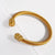 Simple Style Solid Color Stainless Steel Stoving Varnish Cuff Bracelets