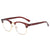 Simple Style Solid Color Tac Square Half Frame Women's Sunglasses