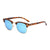 Simple Style Solid Color Tac Square Half Frame Women's Sunglasses