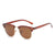 Simple Style Solid Color Tac Square Half Frame Women's Sunglasses