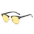 Simple Style Solid Color Tac Square Half Frame Women's Sunglasses