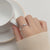 Simple Style Solid Color Titanium Steel Inlay Rhinestones Rings