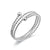 Simple Style Solid Color Titanium Steel Plating Open Ring