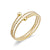 Simple Style Solid Color Titanium Steel Plating Open Ring