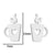 Simple Style Spider Web Butterfly Notes Stainless Steel Plating Hollow Out Ear Studs 1 Pair