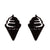 Simple Style Spider Web Butterfly Notes Stainless Steel Plating Hollow Out Ear Studs 1 Pair