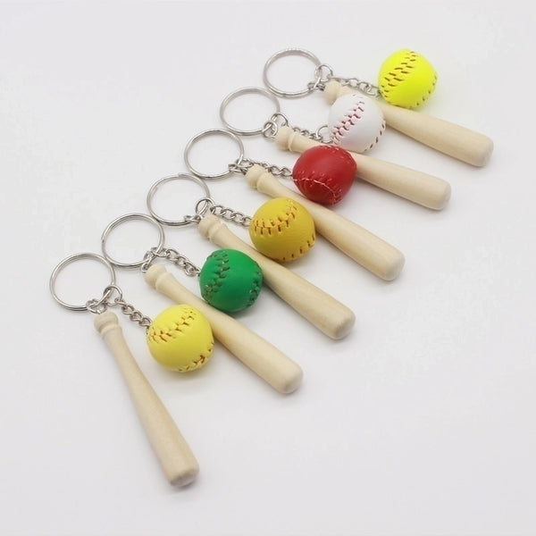 Simple Style Sports Ball Pu Leather Metal Unisex Bag Pendant Keychain