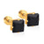 Simple Style Square Stainless Steel Rhinestone Ear Studs 1 Pair