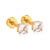 Simple Style Square Stainless Steel Rhinestone Ear Studs 1 Pair