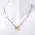 Simple Style Square Water Droplets Titanium Steel Plating Inlay Zircon 18k Gold Plated Pendant Necklace