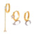 Simple Style Star Flower Snake Copper Irregular Tassel Inlay Rhinestones Earrings 1 Set