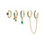 Simple Style Star Flower Snake Copper Irregular Tassel Inlay Rhinestones Earrings 1 Set